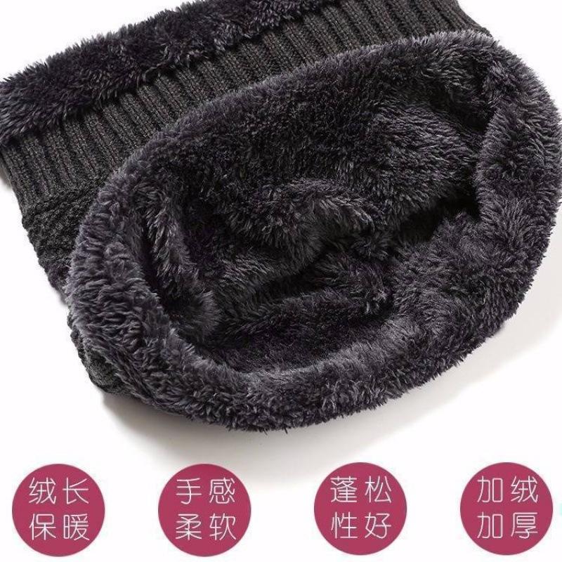 Chapeaux homme et femme hiver épaissis chauds tricotés en laine chapeaux automne et hiver version coréenne velours coupe-froid cyclisme chapeaux en coton pour homme