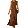 Ladies Fashion Color Sleeveless Dress Long Dress