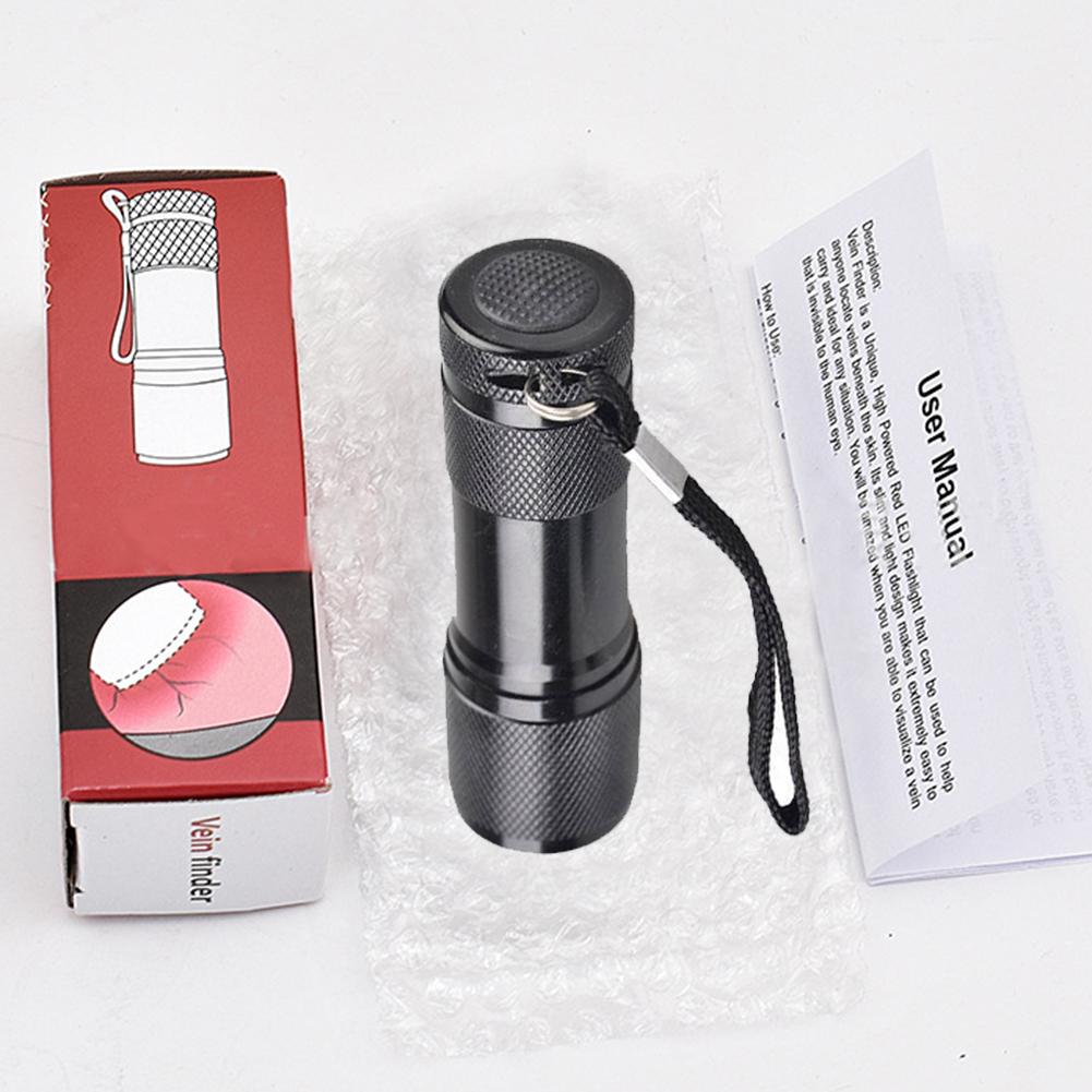 LED Red Light Flashlight Vein Viewer Easy To Find Subcutaneous Veins Vein Illumination Detector for Astronomy Aviation
