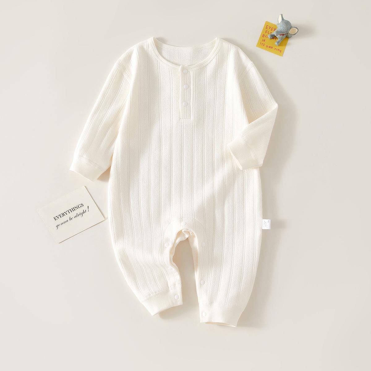 

Pure Cotton Long Sleeve Baby Bodysuit: Spring & Autumn Style Newborn Romper 90