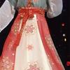 Tang Dynasty Floral Printing Chiffon Fabric Hanfu Ancient Style Skirt DIY Sewing Classical Cloth Background Decor by the Meter