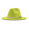 New European and American women's soft tweed big-brimmed felt hat British retro accessories jazz hat men's woolen top hat sun hat
