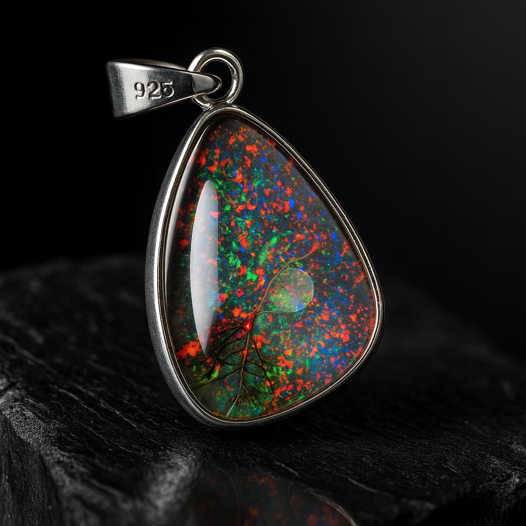 Natural Multicolor Fancy Pendant 22.6 ct 925 Sterling Silver Jewelry Gemstone Jewelry Gift