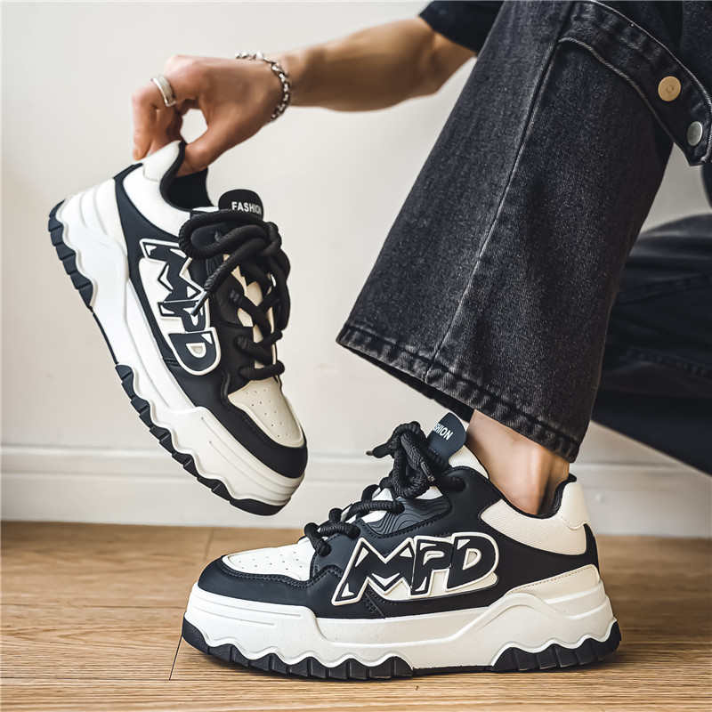 Fashion Thick Heeled Plus Size Men Black Boots Boots Sneakers Shoes Classic Sport Vintage Footwears Designer Special Offers Class
