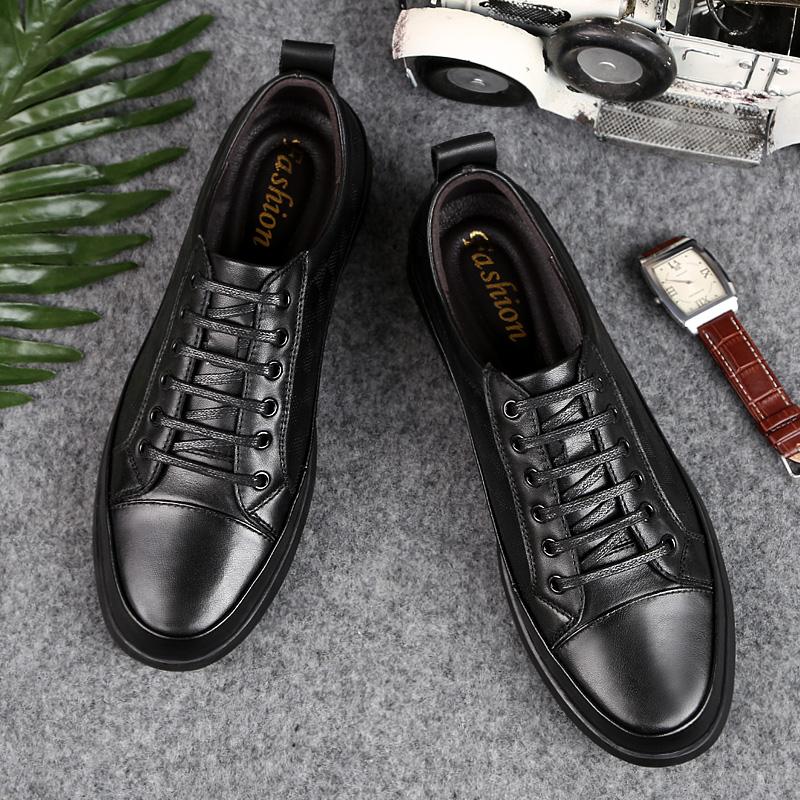 Mode Neue Trendige Herren Freizeitschuhe Echtes Leder Sneaker Hohe Qualität Herren Skateboard Schuhe All-Match Tenis Masculino Trainer