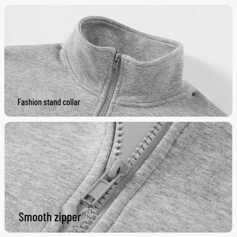 Hodo Men's Stand Collar Heavy Cotton Knit Pullover