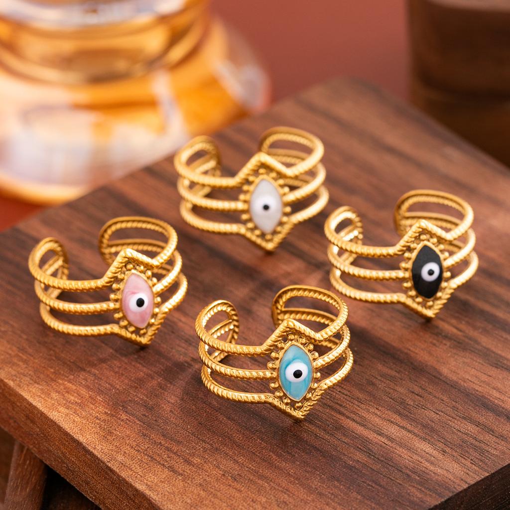Stainless Steel Ring - Demon Eye Open Mouthed Ring for Index Finger - Exaggerated Ring