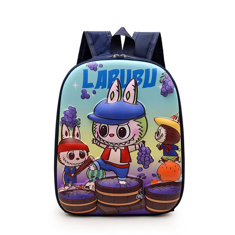 School BagsNew 3D Hard Shell  Rabub Cartoon Lightweight and Cute Backpack for Children 3-6 Years Old