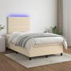 VidaXL Slatted Bed Base with Mattress and LED, Upholstered Bed, Double Bed, Adult Bed for Interior Bedroom, 3134946