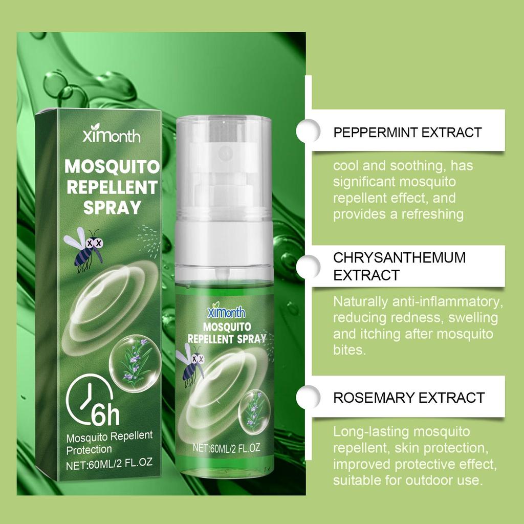 XIMONTH Anti-Biss Mückenspray Mückenschutz Flüssigspray Zuhause Blumenwasser Camping Outdoor-Sportarten Tragbar