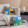 Cartoon Simple Lines Dog Art Cushion Cover Pillowcase Short Plush Invisible zipper Room Sofa Cushion Cover