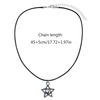 Silver Swirl Star Pendant Necklace Adjustable Length Clavicle Chains Fashionable Punk Collarbone Chain Jewelry for Women