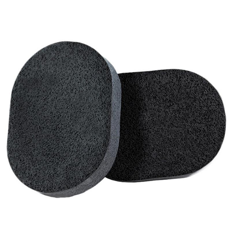 Oval Facial Cleansing Sponge 15mm Thickness Bamboo Charcoal Infused Soft Texture for Gentle Skin Exfoliation and Daily Face Washing