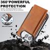 2 v 1 Magnetický kožený kryt pro iPhone Duo Fold Sloty na karty Taška Stojánek Pro Magsafe Bezdrátové nabíjení Peněženka Kryt telefonu