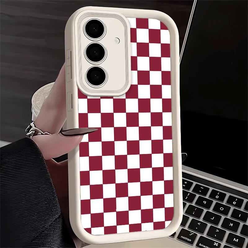 Phone Case for Samsung Galaxy A17 A16 A15 A14 A13 Retro Classic Chess Board Grid A56 A36 A26 A55 A35 A25 A54 A34 A24 A53 A33 A23