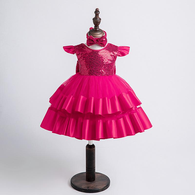 First Birthday Princess Dress - Girls' Mesh Puff Skirt Costume for Kids, Summer Wear