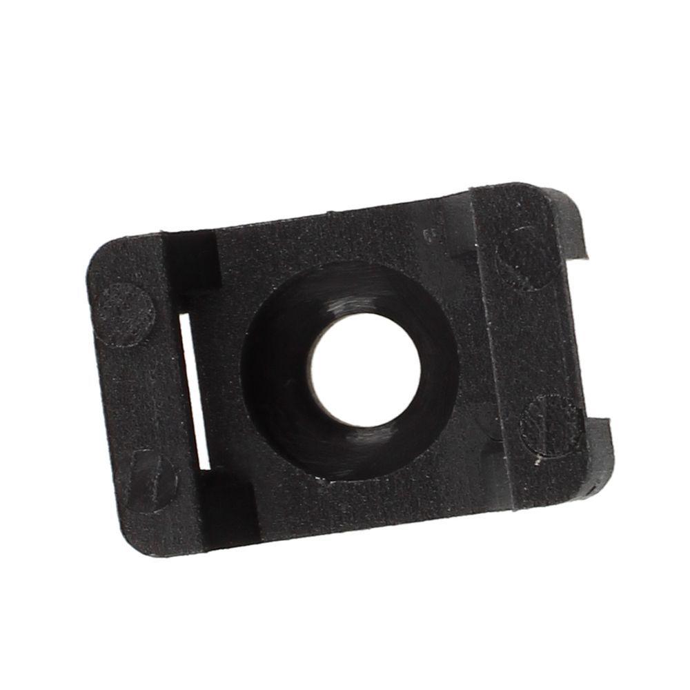 Black 4.5mm Cable Tie Base Saddle Type Mount Wire Holder