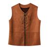 Girls Boys Halloween Vest Renaissance Medieval Gothic Waistcoat Kids Role Play Costume