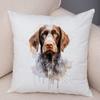 Super Cute Watercolor Dog Throw Pillow Cover With Short Plush Print For Living Room Sofa Decoration Cushion Cover Pillow Covers