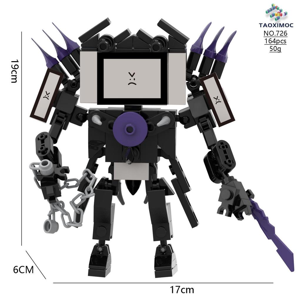 Titan Monitor & Toy Building Block Minifigure Set: Man vs. Toilet Man, Clock Man, TV Man, Audio Man
