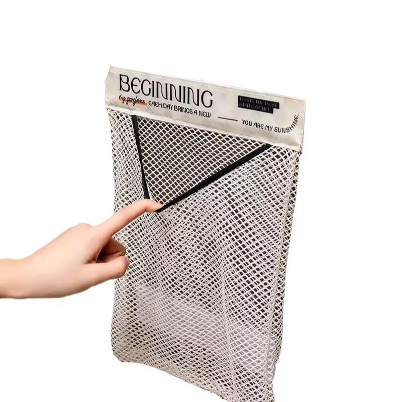 Wall-Mounted Kitchen Fruit & Veggie Mesh Storage Bag with Velcro