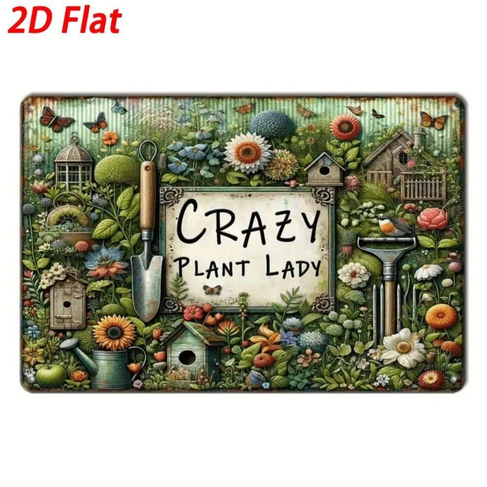 Tin Sign Retro Easter Rabbit Floral Wall Art Home Holiday Decor Metal Poster