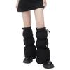 Women Winter Padded Puffer Leg Warmers for Outdoor Work and Sports Adjustable Drawstring Flared Boot Covers Long Socks