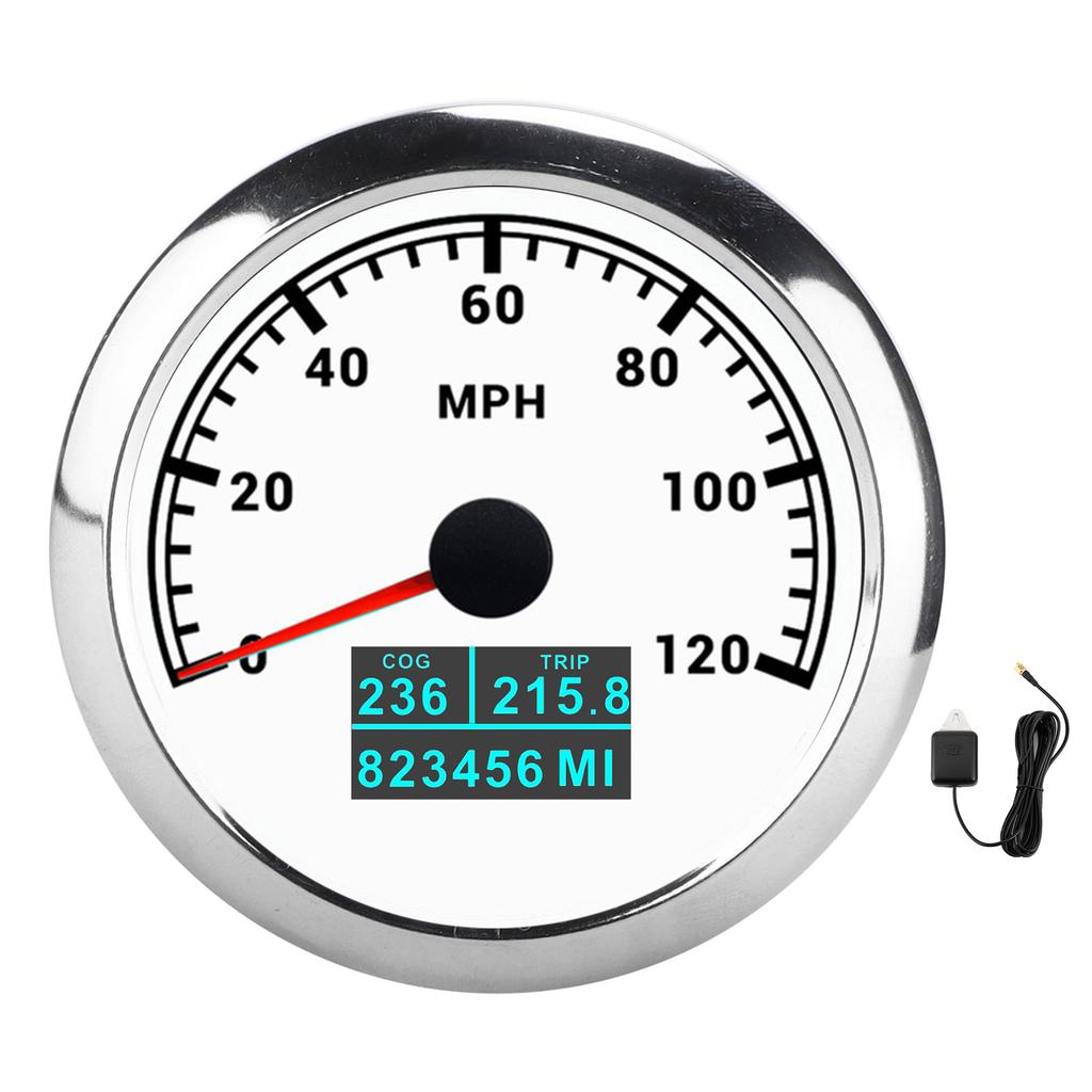 3?In?1 GPS Speedometer 120MPH Speed Gauge COG Trip Total Mileage IP67 Waterproof for Marine Boat