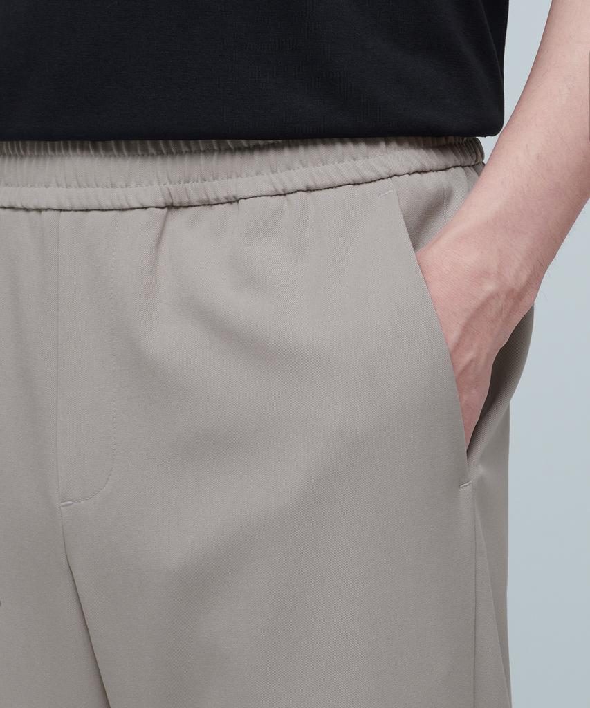 Musinsa Standard Genderless Wide Elastic Waist Slacks [Light Beige]