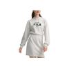 Fila Breathable Comfortable Loose Casual Long Sleeve Dress Women Dresses Gray F11W439310FMG