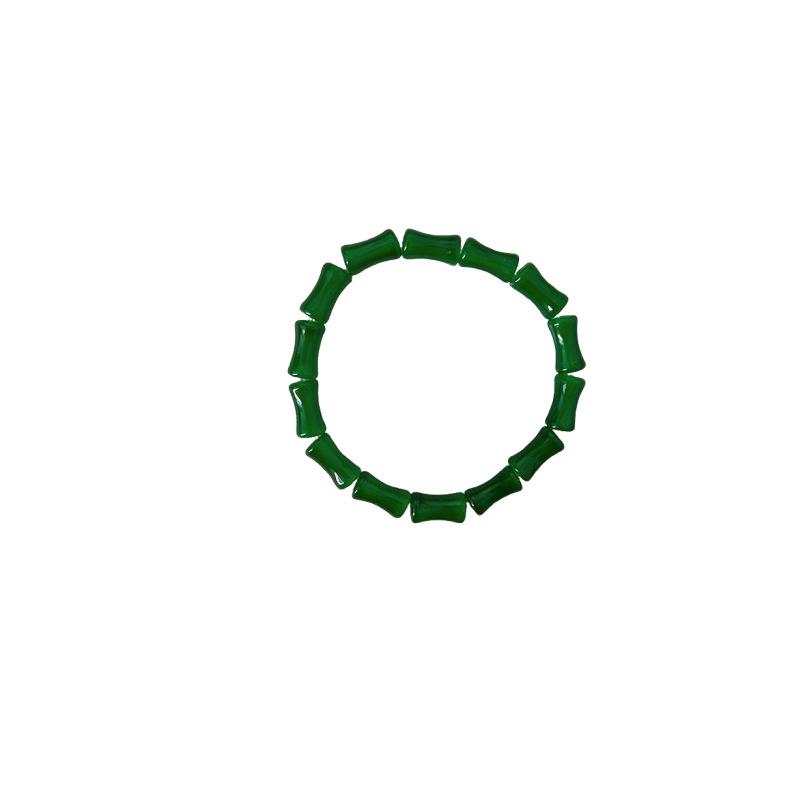 Original Design Imitation Jade Emerald Green Bracelet Women'S Section High-Rise Bracelet Street Stall High-Grade Natural Bracelet