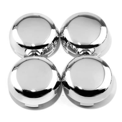 4pcs Outer Diameter 57mm Inner Diameter 52mm Silver ABS Car Wheel Center Hub Cap