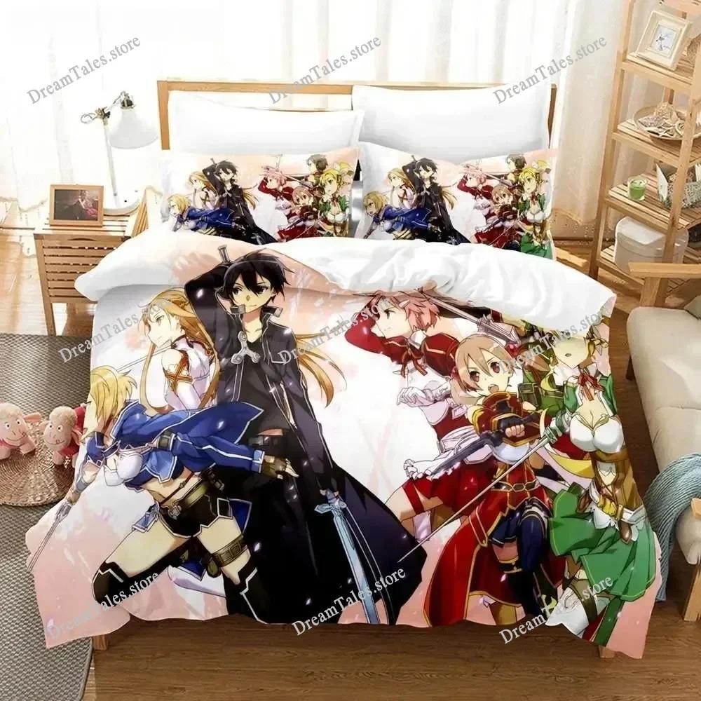 Anime Sword Art Online Bedding Sets Home Textile Pillow Case 3D Bed Linen Duvet Covers Kids Gift Bed Set Home Textiles Bedding74