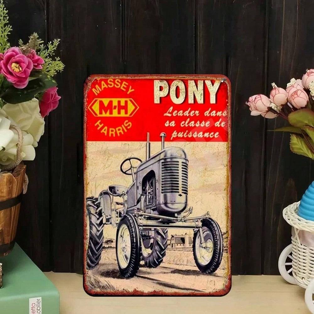 Vintage Masey Harris Tractor Blikken Bord Metalen Wandkunst Boerderij Decor