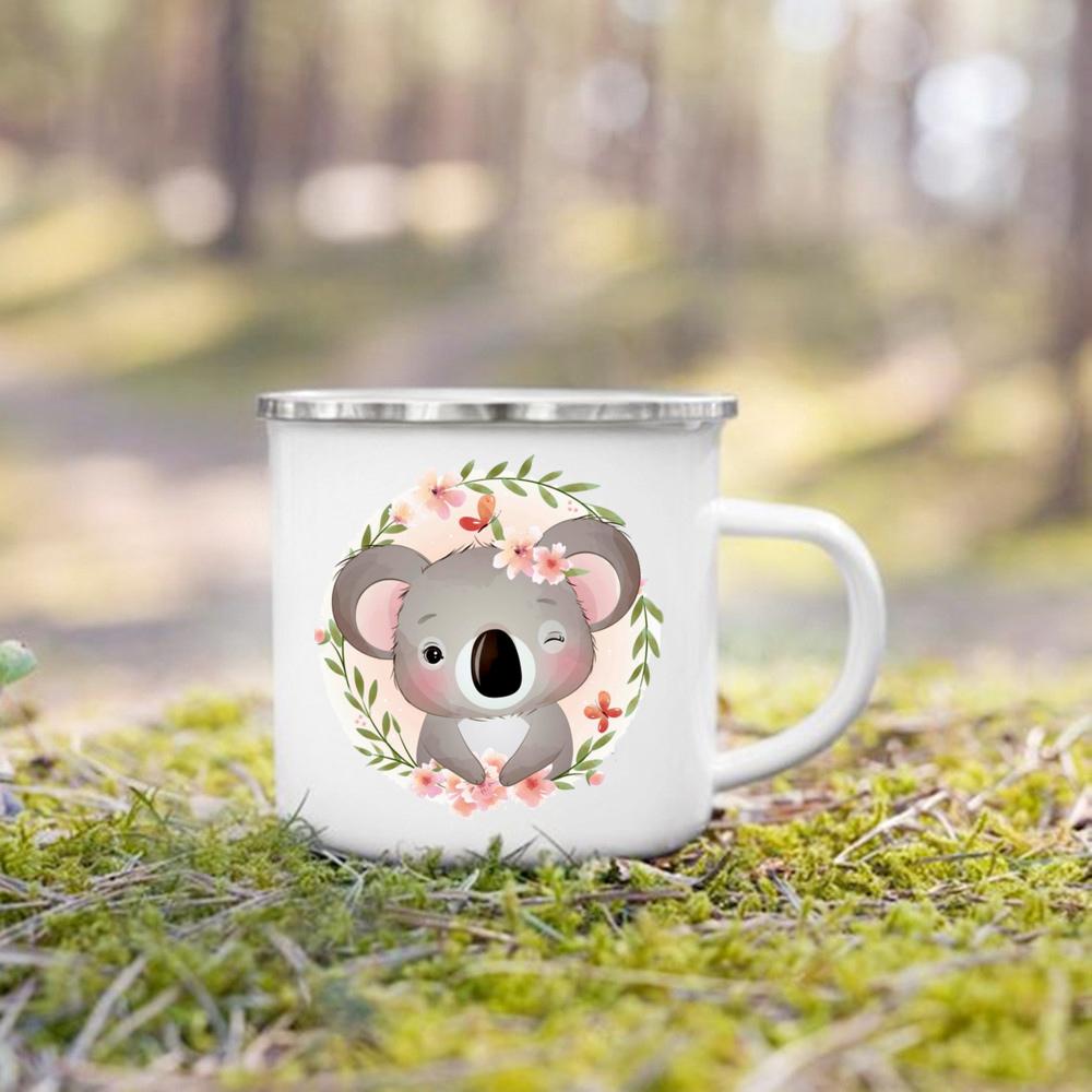 Coffee Mug Cute Cute Forest Animal Tiger Lion Deer Print Mug Stainless Cup of Coffee Mugs Personalized Gift Unusual Tea Cup Cups