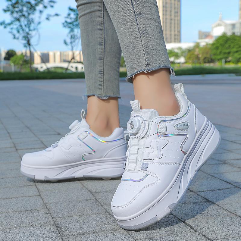 28-42 Boys Roller Skates Shoes Removable Flat Shoes Four Wheels Girls Roller Skates Sneakers for Women Boys Skate Shoes