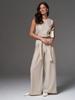 2026 Russian Women's Spring/Summer Sleeveless Solid Color Wide-Leg Pants 2-Piece Set