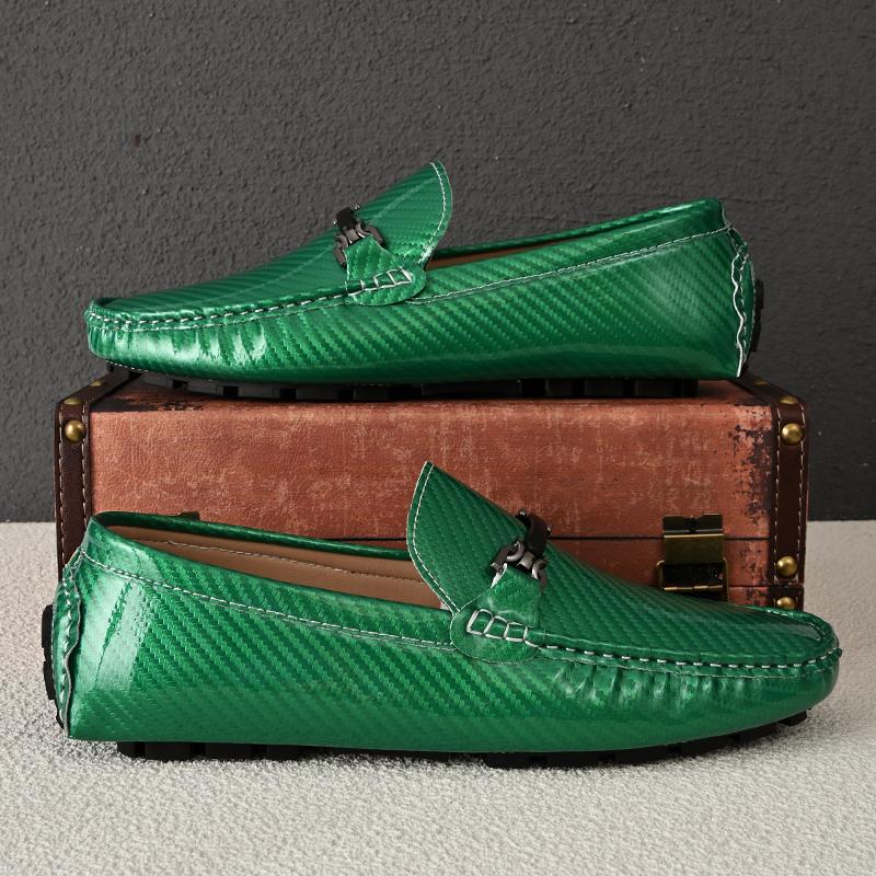 Módní mokasíny Pánské ručně vyráběné ležérní nazouvací boty PU kůže Pánské mokasíny Venkovní pohodlné prodyšné Pánské řidičské boty