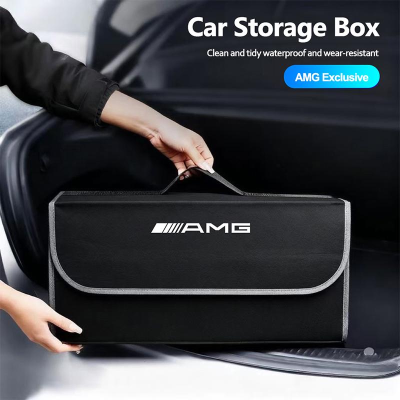 AABCT1 Car Storage Box Trunk Organizer Interior Accessories For Mercedes Benz AMG W203 W205 W206 W211 W220 W212 W201 W210 W108 W168 GLC