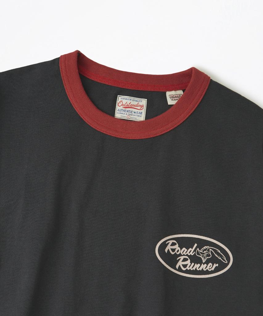 OUTSTANDING [Looney Tunes] Half Sleeve Tee(Bird Speed)_Charcoal