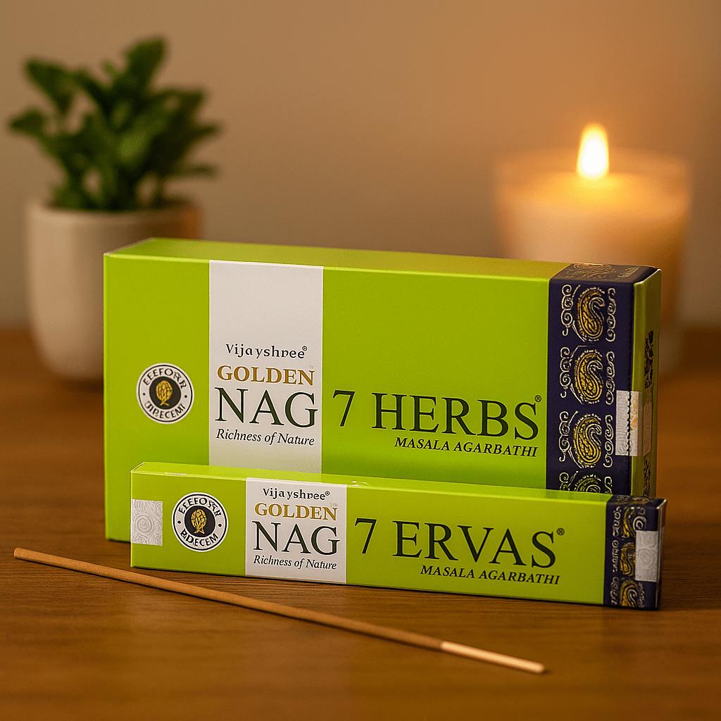 Seven Herbs Incense 15g Golden Nag