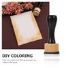 1Set Mini Ink Blending Tool with Replaceable Sponge Wooden Handle Soft Sponge Brush for Paper Crafting Card Making Painting