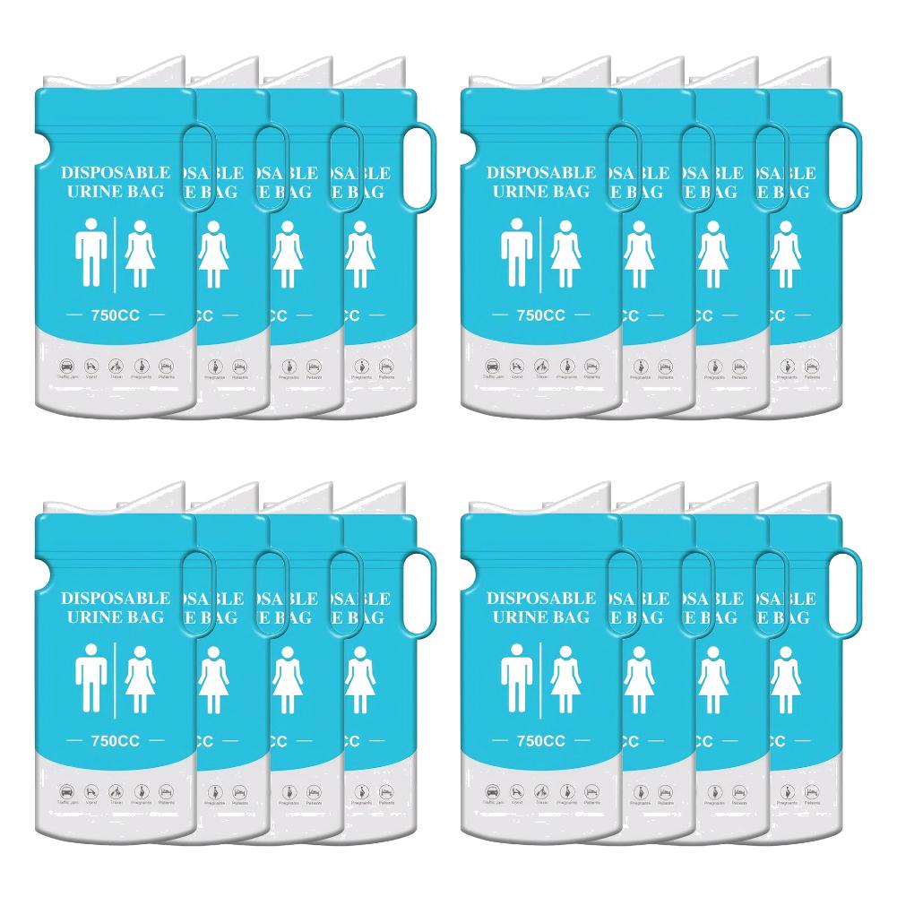 Portable Emergency Urinal Bags 800ML Disposable Travel Vomit Bag with Handle Outdoor Camping Mobile Toilet Pee Bag for Men Women