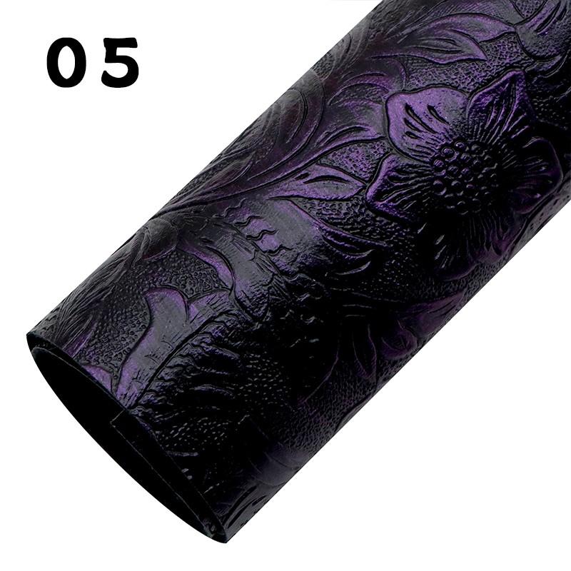 50x137cm Synthetic Fabric Flowers Pattern Metallic Faux Leather Sheet Bump Textured Swirl Material DIY Earrings Hair Bow