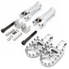 Deluxe Premium Flde Rear Foot Pegs With Durable Chrome And Sleek Finish Black