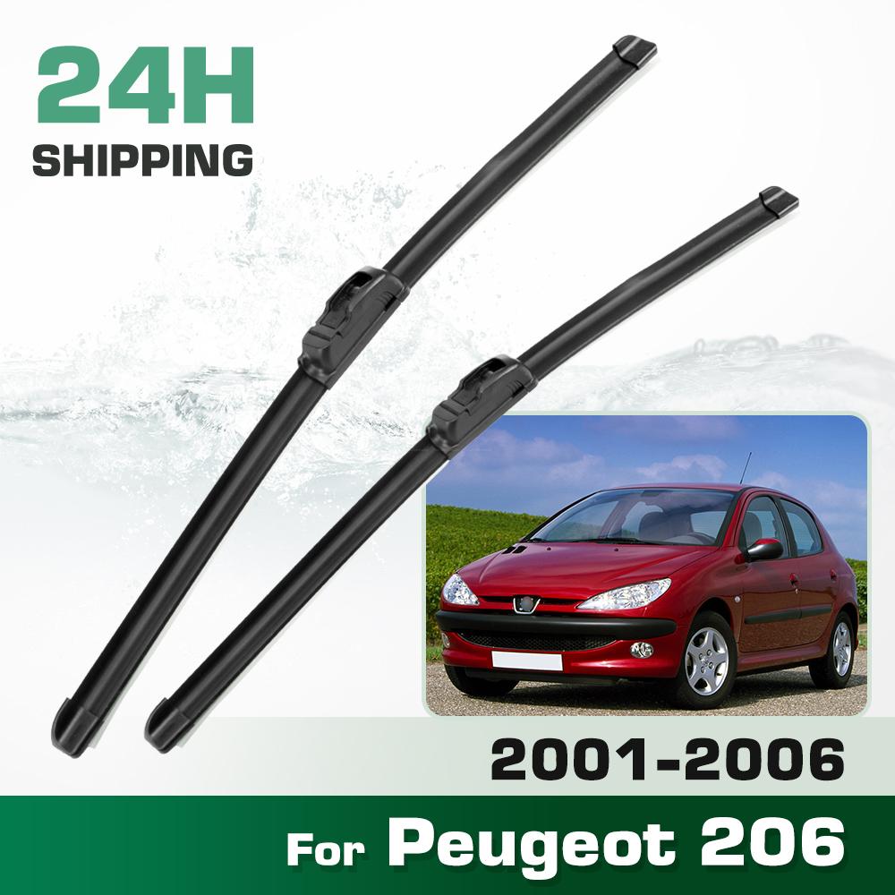 For Peugeot 206 2001-2006 2002 2003 2004 2005 Wiper Front Wiper Blades Windshield Windscreen Window Brush 26"+16