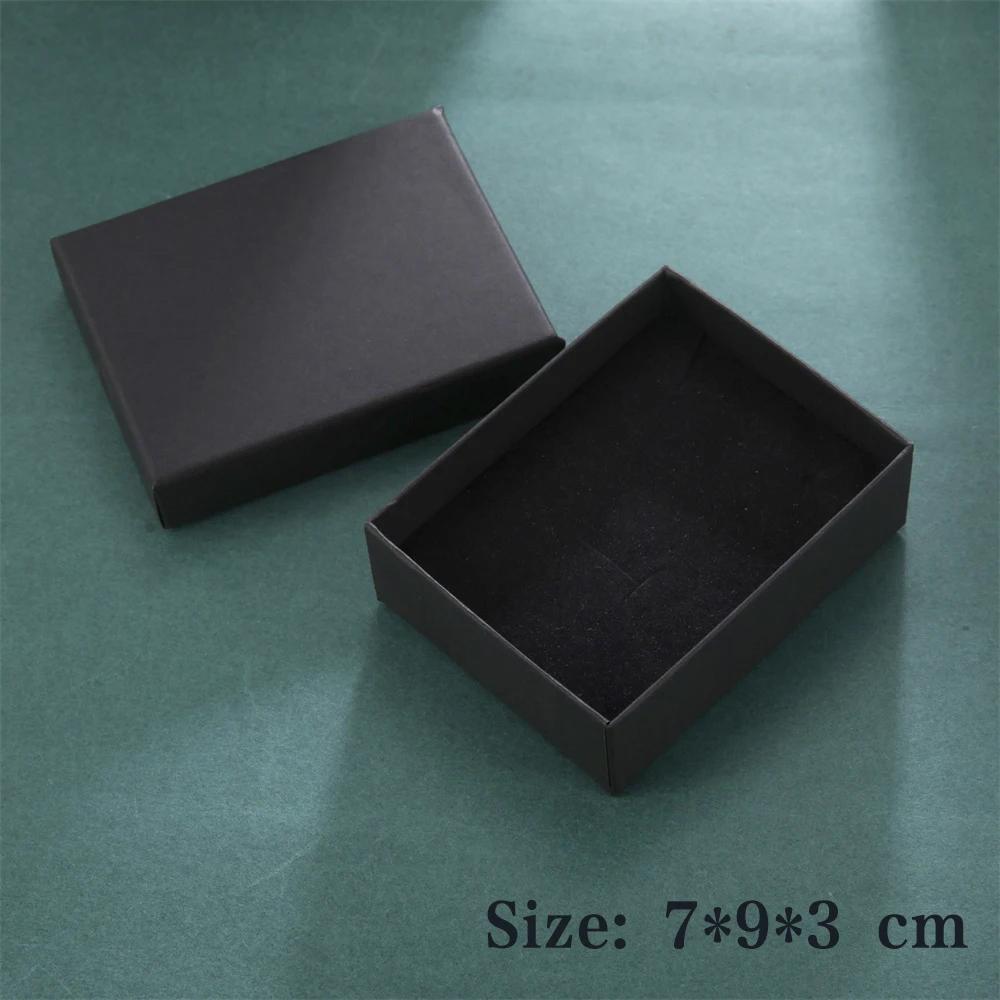 Black Packing Box for Necklace Rings Keychain Gift Jewelry Package чёрный