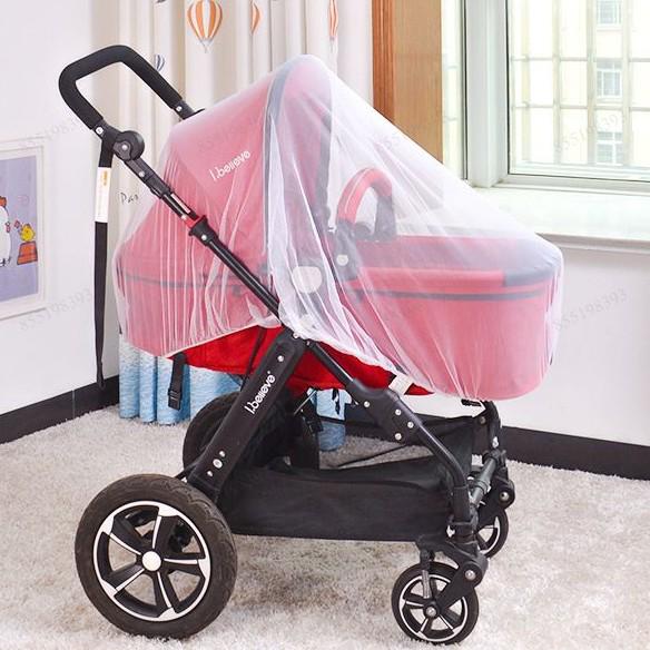 Universal Full-Cover Baby Stroller Mosquito Net - Enlarged, Dense, Anti-UV Protection for High View Strollers