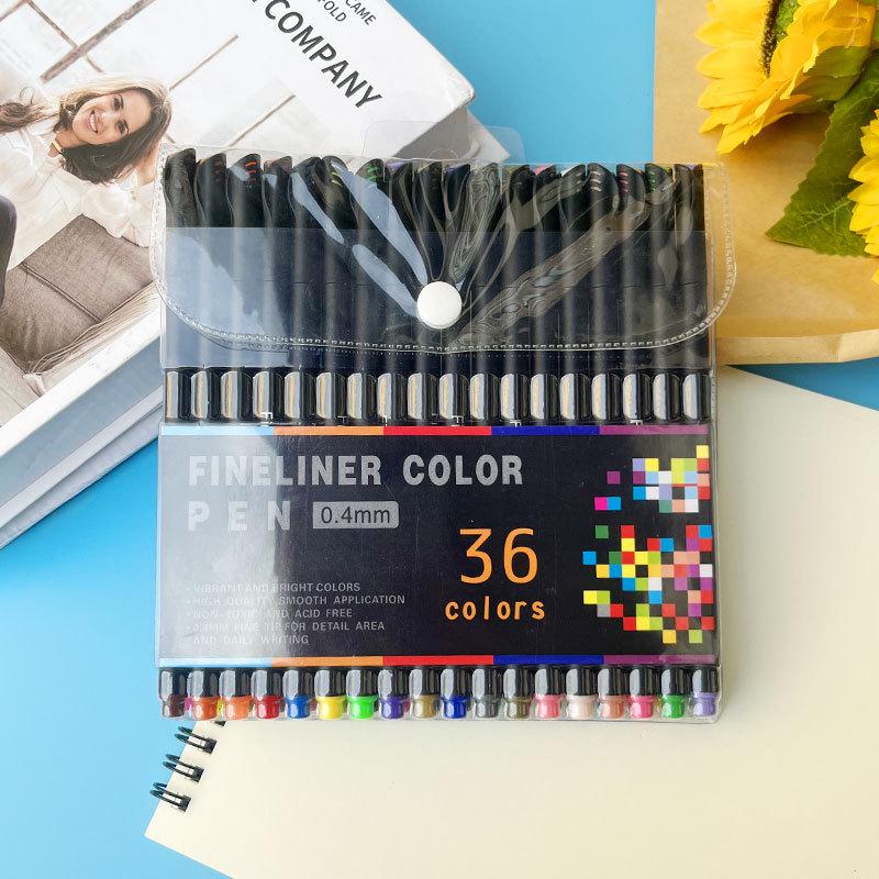 Color Fineliner Needle Point Pens - Water-Based, Art & Journal Drawing Pen Set