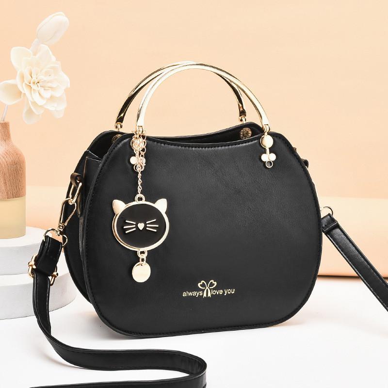 Fashionable Shell Bag For Ladies Korean Style Sweet And Fresh Shoulder Bag With Cat Pattern